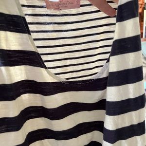 Loft sun washed tank cream and blue stripes